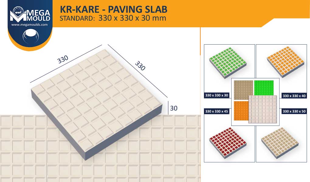 Concrete Paving Slab Mould KR- Kare