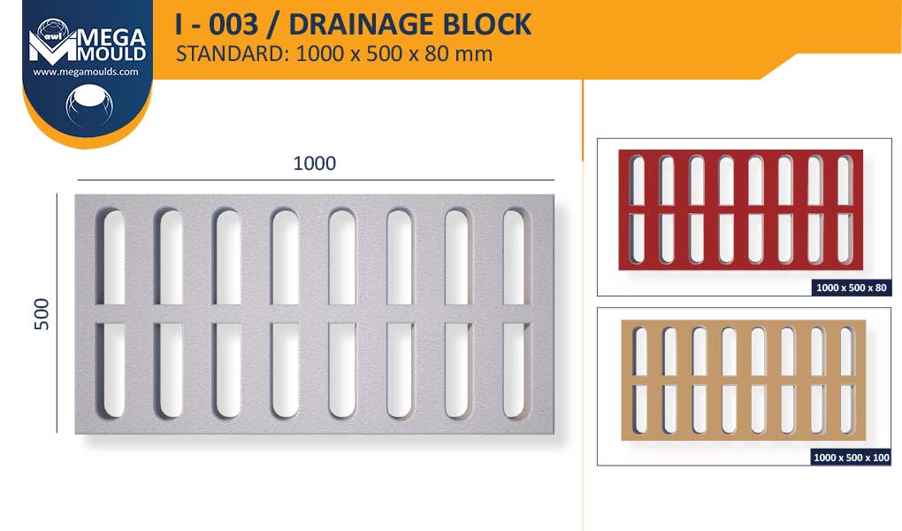 Drainage Block Mould I-003