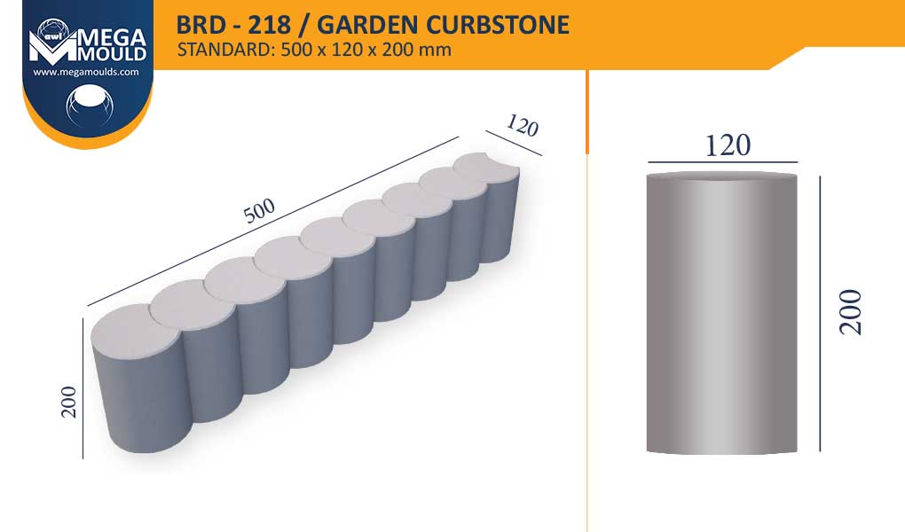 Garden Curbstone Mould BRD-218