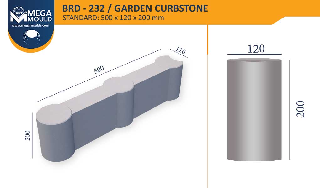 Garden Curbstone Mould BRD-232