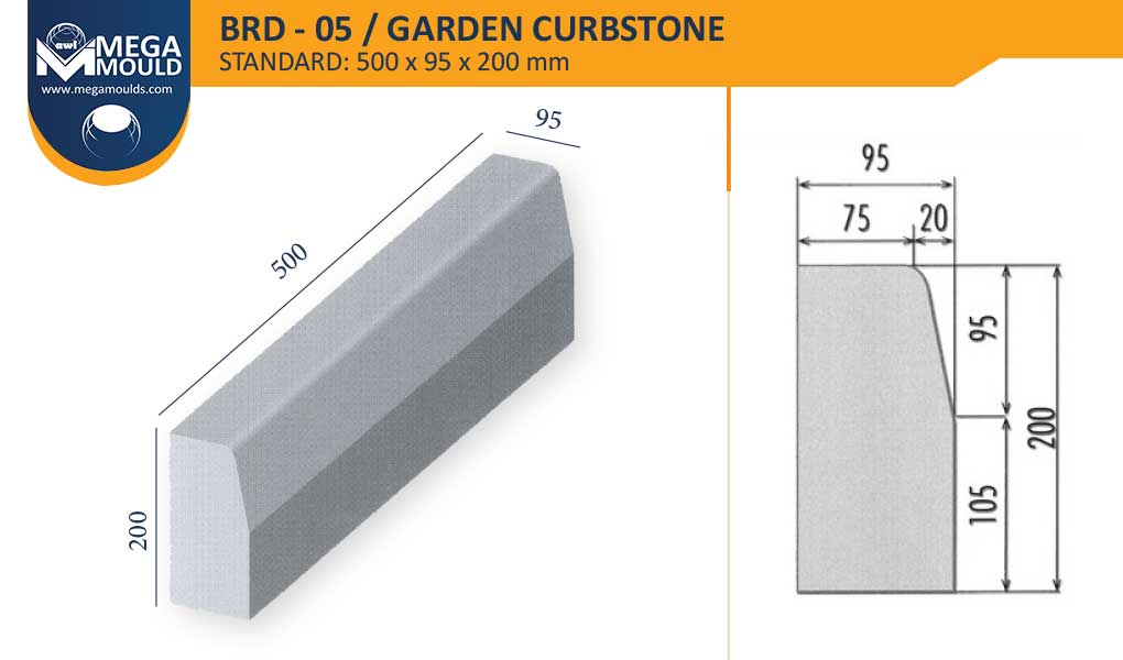 Garden Curbstone Mould BRD-05
