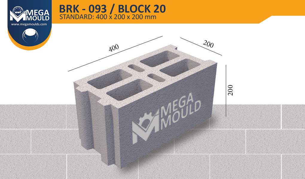 Concrete Block Mould BRK-093