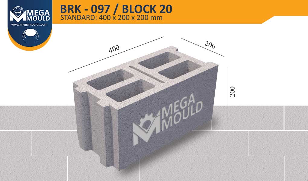 Concrete Block Mould BRK-097