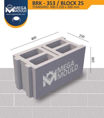 Standard Concrete Block Mould BRK-353