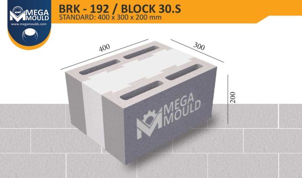 Styrofoam Concrete Block Mould BRK-192